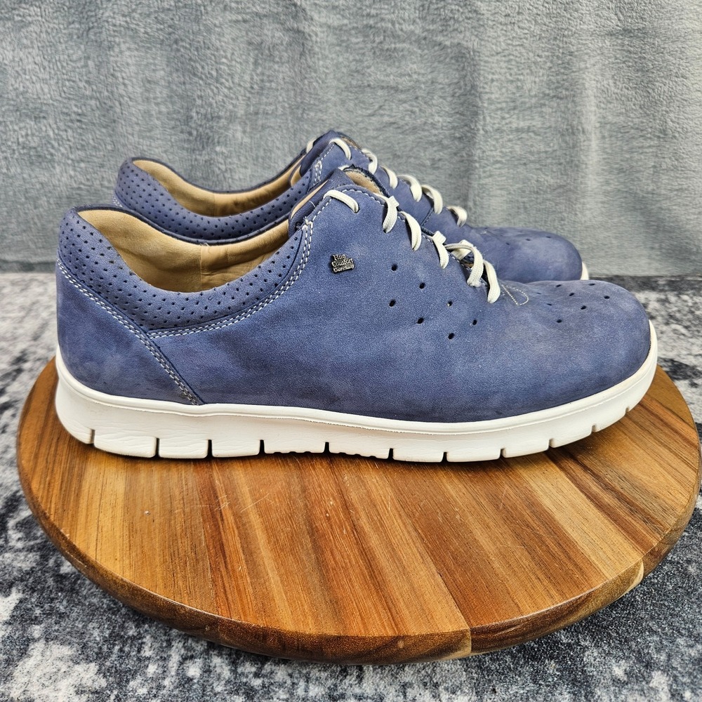 Finn Comfort Barletta Shoes Womens 42 US 11 Blue Nubuck Lace-Up Sneaker Comfort